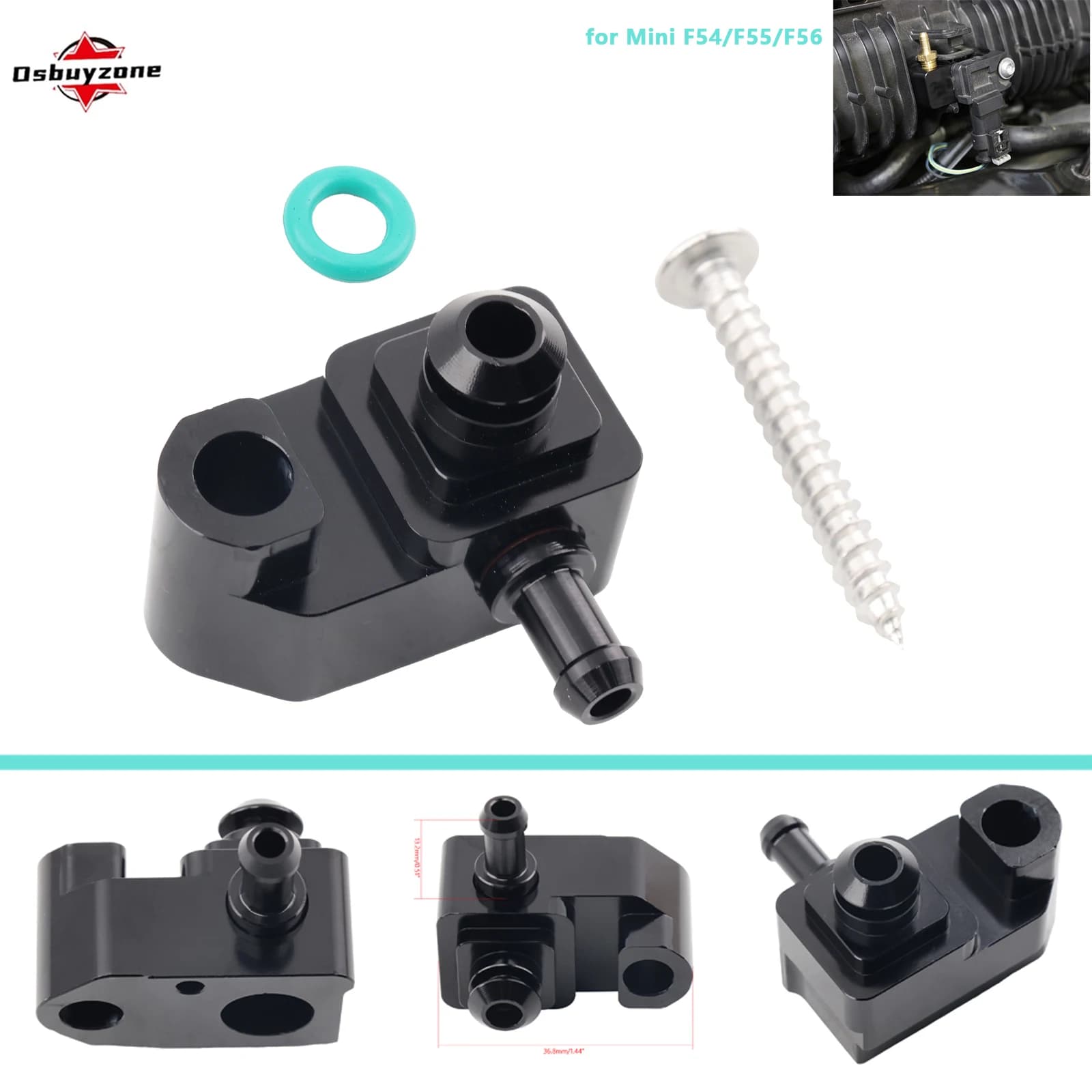 Accessori auto Turbo Boost Tap Adattatore sensore vuoto per Mini Cooper S F54/F55/F56 F57 B48 Mk3