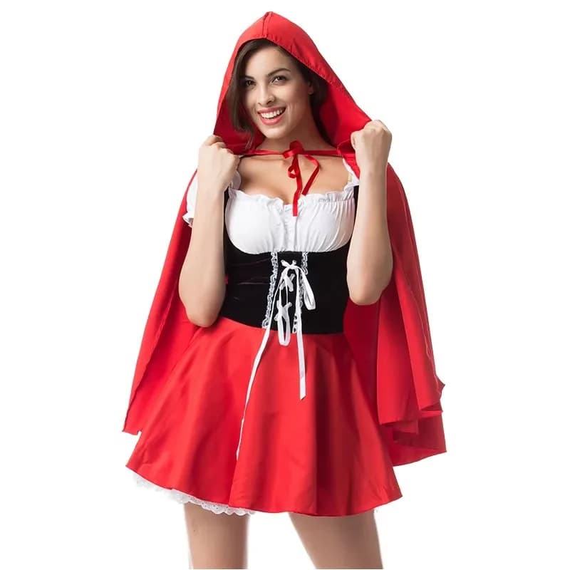 German Oktoberfest Little Red Riding Hood Costume Cosplay Dresses for Women Stage Performance