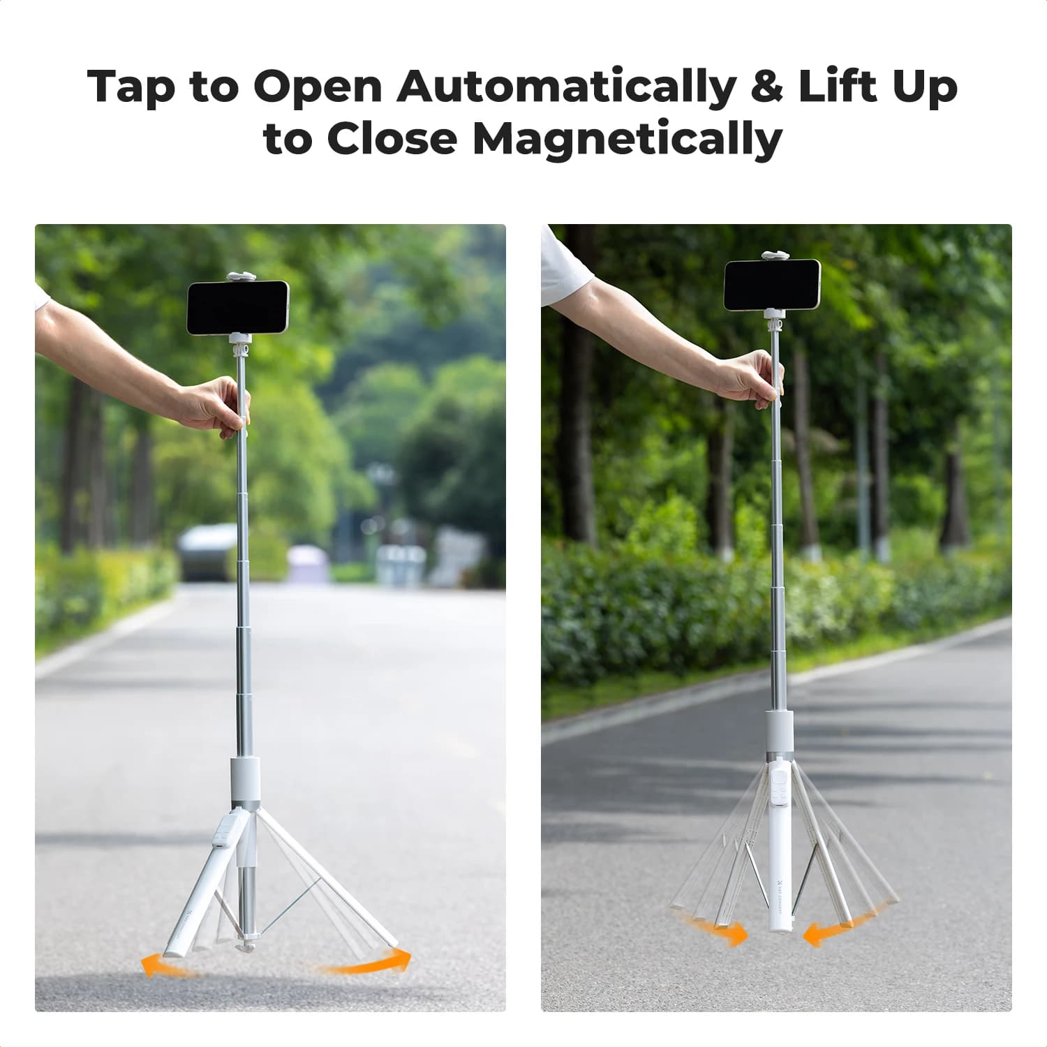 K&F CONCEPT Selfie Auction for iPhone, phone tripod with automatic 360° opening and closing