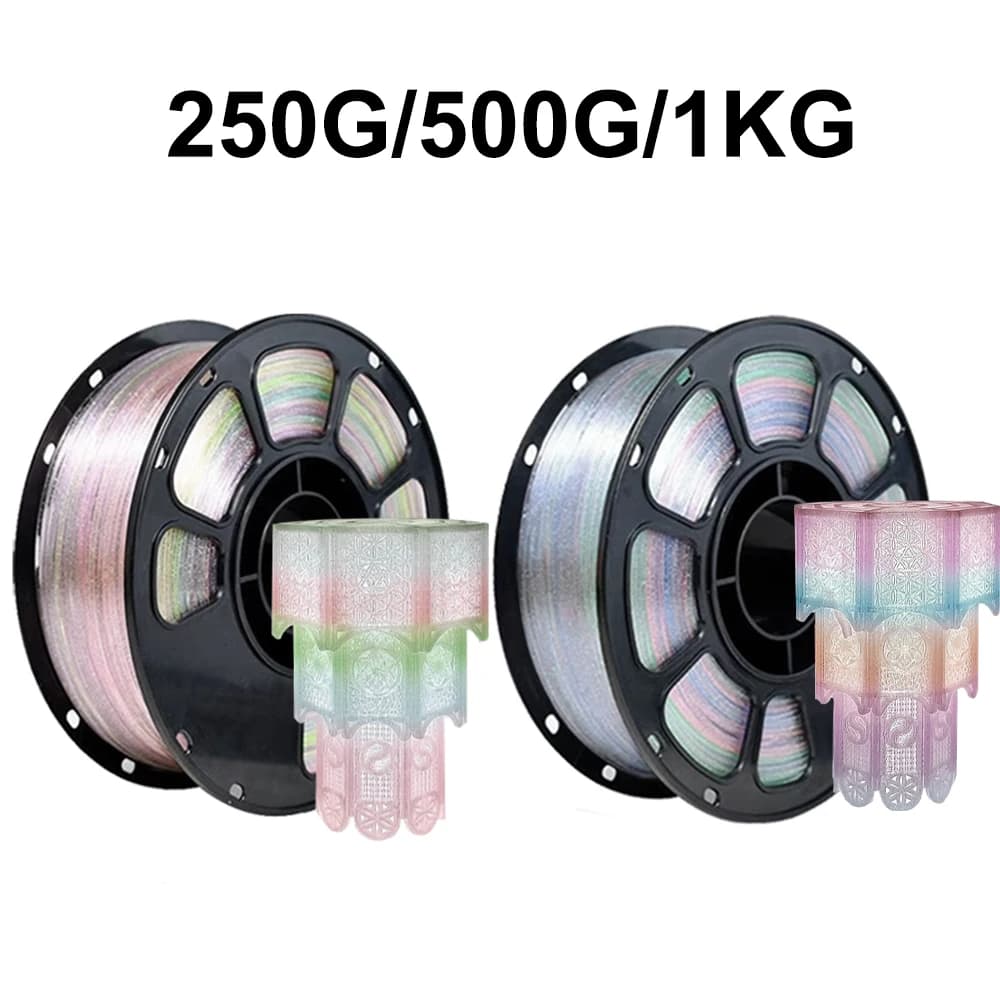 PLA Glitter Forest 3D Printer Filament 1.75mm+/- 0.02 mm PLA glitter Rainbow 3D Printer Material 250g 500g 1Kg Vacuum Packaging