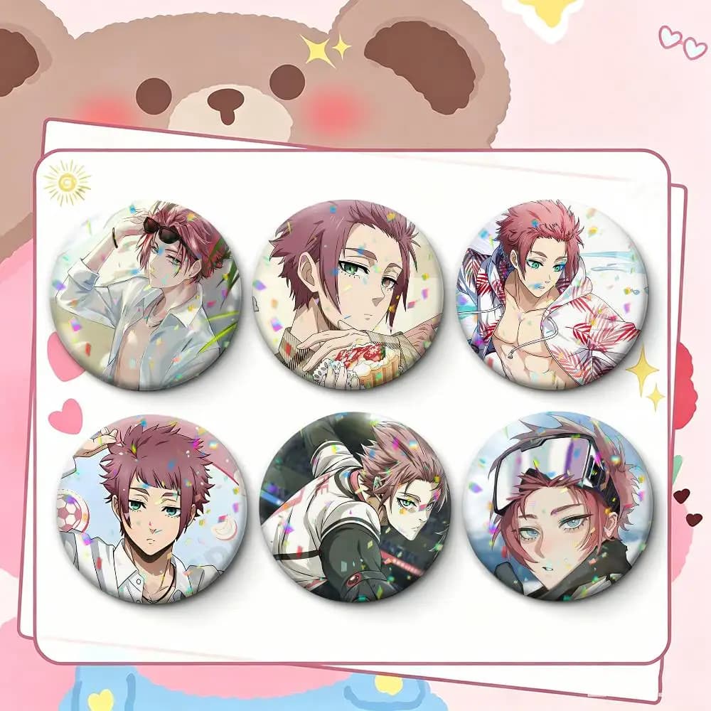 Blue Lock Official IP I-Itoshi Sae Badges Creative Tinplate Button PinsBrooch Badge Clothes Backpack