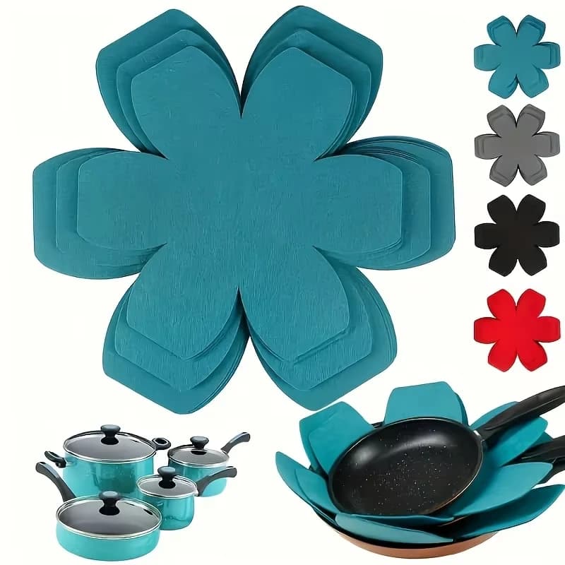 Set di 12 Protezioni in Feltro per Pentole e Padelle, Anti-Graffio, Antiaderenti, Divisori Isolanti Termici per Utensili da Cucina