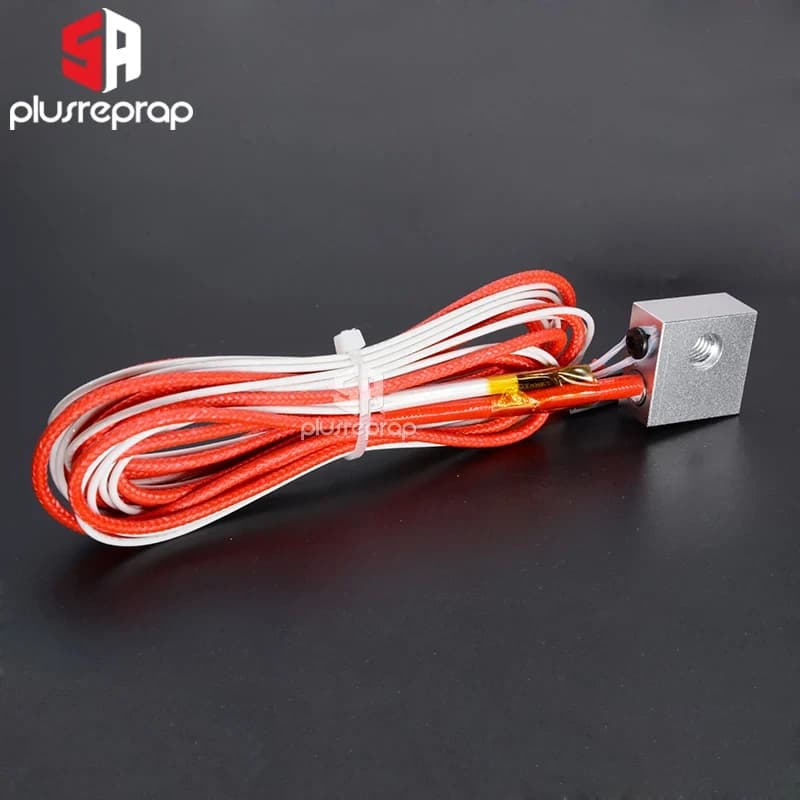 MK8 Estrusione V5 J-testa Hotend Riscaldamento Blocco di Alluminio 20x20x10mm con Termistore Riscaldatore Ceramico 12V 24V 40W per Parte Della Stampante 3D