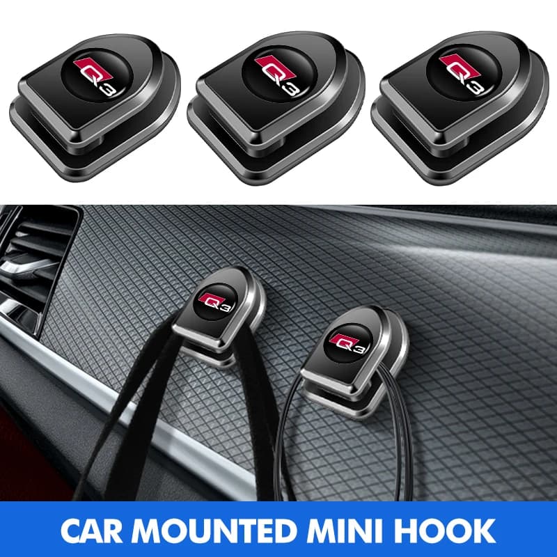 For Audi Car Seat Back Hook Hanger Pouch Clothes Hanging Fastener Clip Q3 A3 A4 A6 A5 A1 A8 Q8 Q2 Q7 TT S3 S4 Q5 RS5 RS6