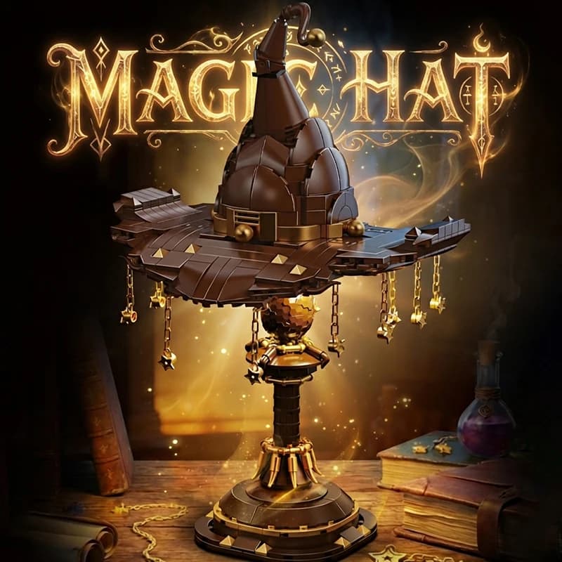 Mago Hat Set with Luminous Table Lamp, DIY Harry Potter Toys, Home Decoration, Birthday Gift for Children and Adults