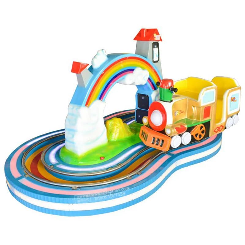 Merry Go Round Railway Track Train Centro commerciale Bambini a gettoni Kiddie Rides Attrezzatura per parchi divertimenti Macchina da gioco arcade