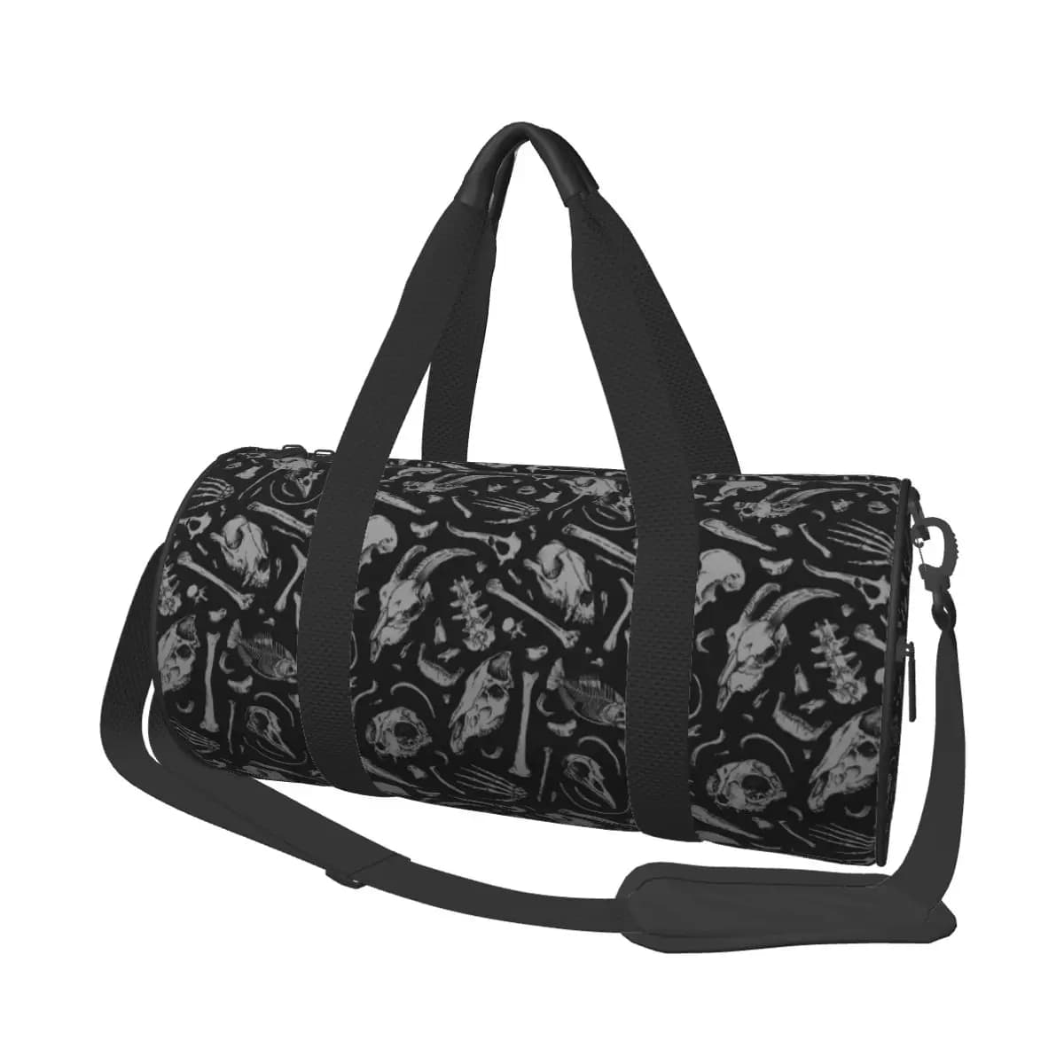 Borse sportive Bones Skull Dark Deniart Borsa da palestra da viaggio con scarpe Borse grafiche Borsa da fitness da esterno di design da uomo