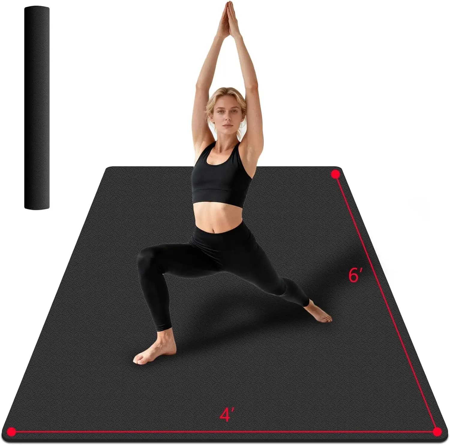 Extra Large Yoga Mat 6 X 4 Feet 6mm 8mm 12mm