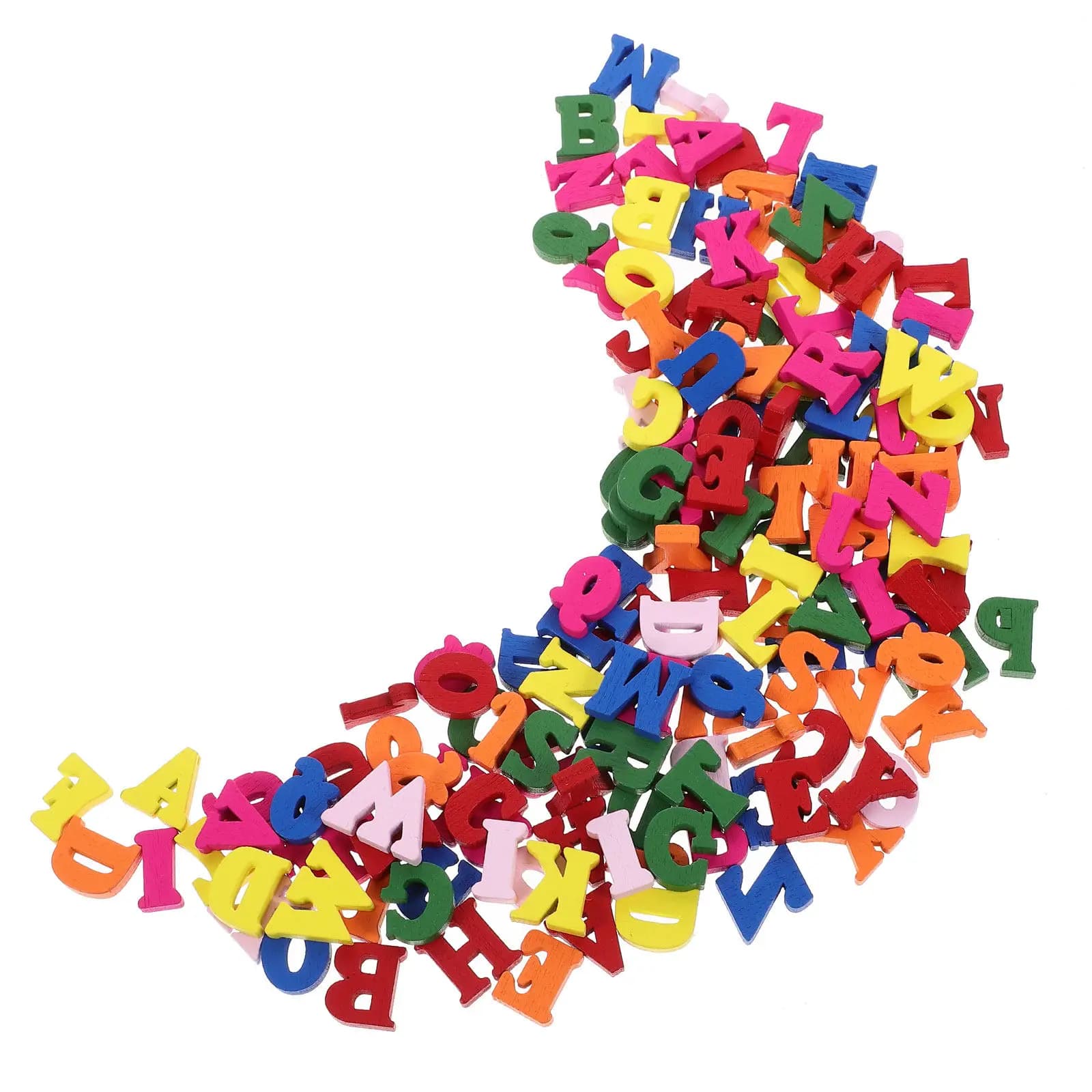 200 Pezzi di Lettere in Legno per Artigianato, Blocchi Alfabetici Colorati, Decorazioni Murali Fai-da-Te