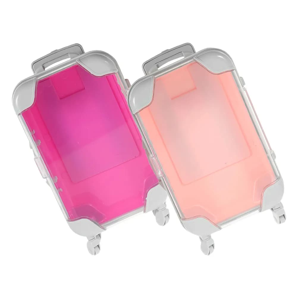 2 Pieces Mini Rigid Rigid Laptop for Faux Eyelashes and Makeup Brushes, Travel Organizer