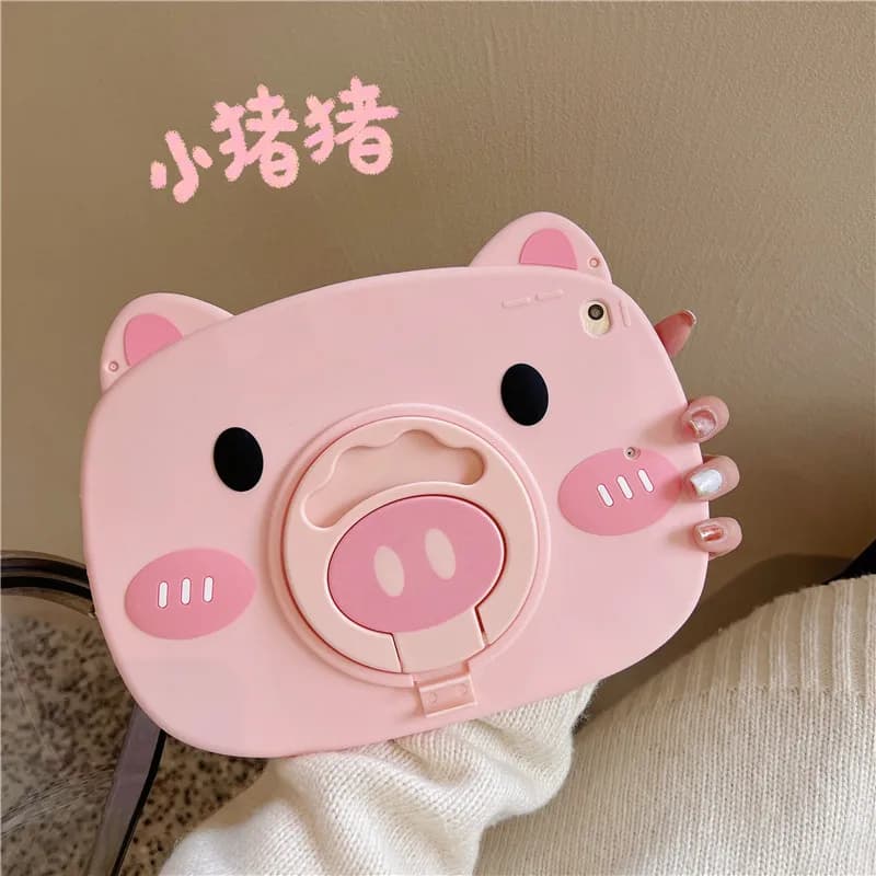 Cartoon Pig tablet case for Samsung Galaxy Tab A8 X200 X205 10.5 "A7 Lite T220 T225 8.7" Soft shockproof cover with easel