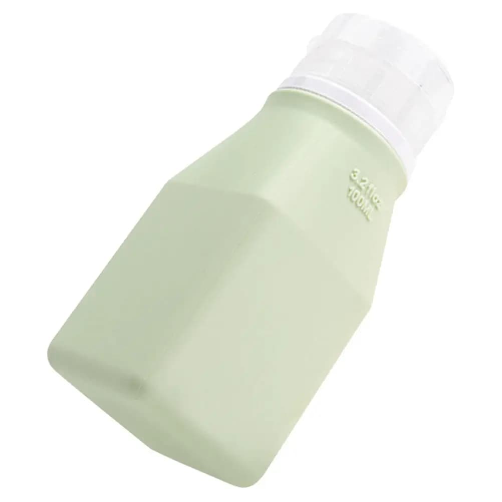 Flacone Vuoto per Shampoo da Viaggio, Dispenser Ricaricabile per Sapone Liquido, Bottiglia Quadrata in Silicone Antigoccia per Bagno e Cucina