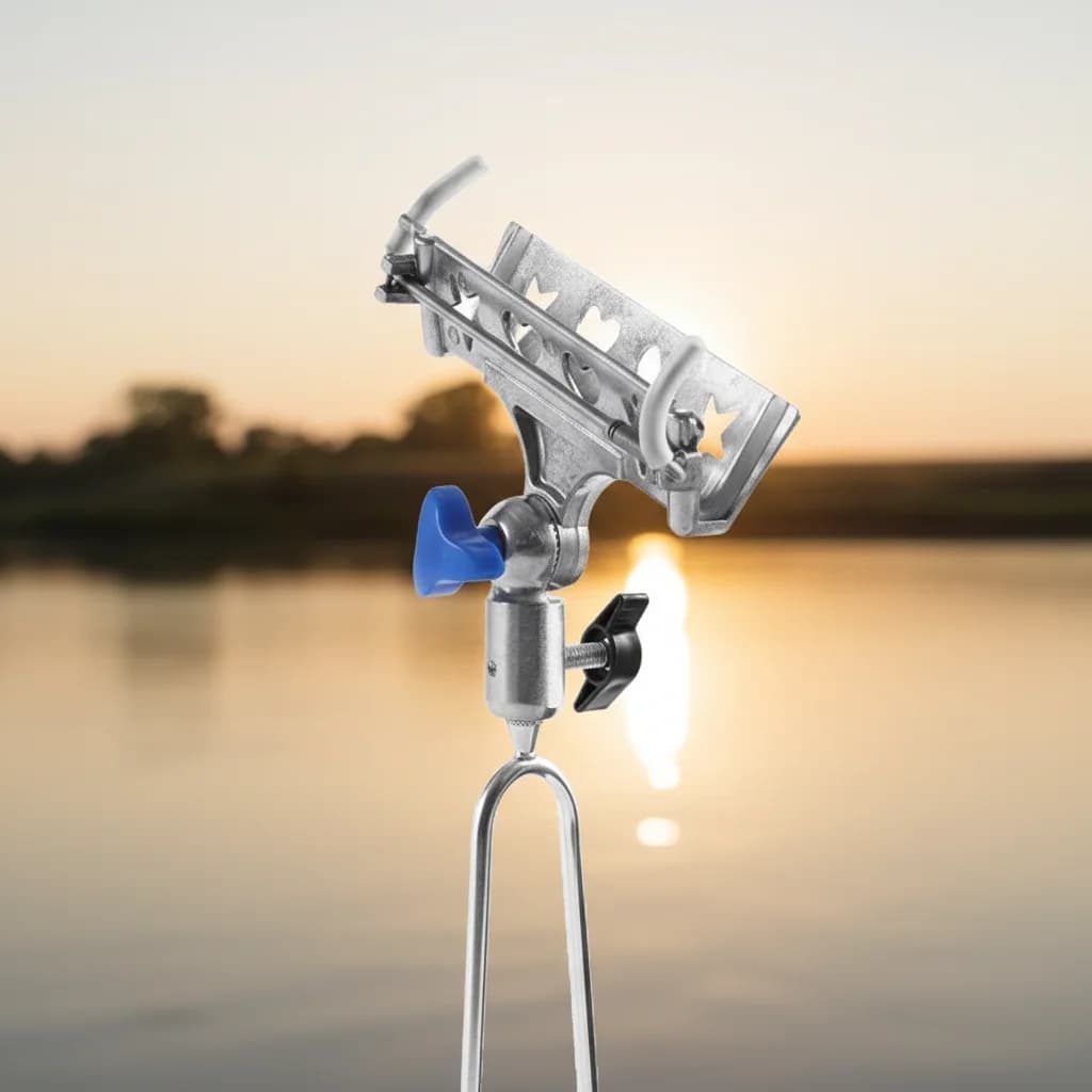 Supporto per canne da pesca estensibile con blocco automatico per la pesca all'aperto