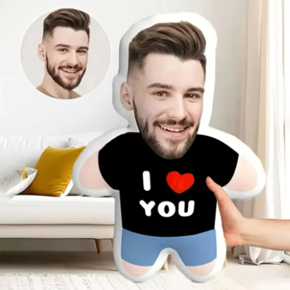 Cuscino personalizzato con stampa 'I Love You' per la casa, per seduta o per il letto – Regalo di San Valentino