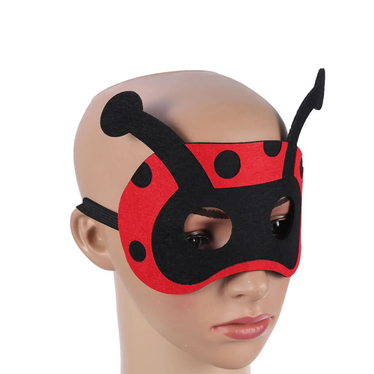 Maschera Ladybird per Bambini, Maschera a Mezzo Volto a Tema Animale, Colori Vivaci, per Feste a Tema Giungla e Zoo, Cosplay, Compleanno, Premio Scolastico