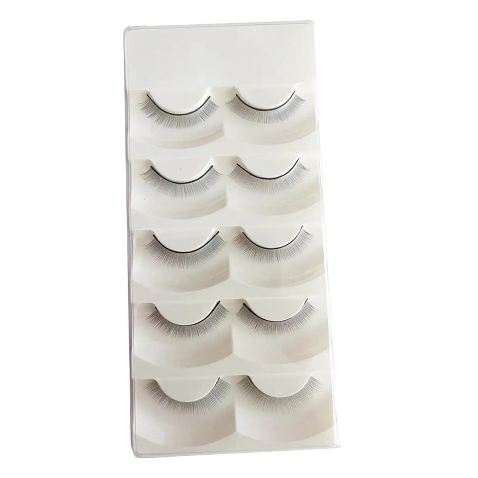 5 Paia di Ciglia Finte per Practice, Supplies for Extension Eyelashes, Eyelashes for Beginners, Makeup for Beginners, Manikin Head