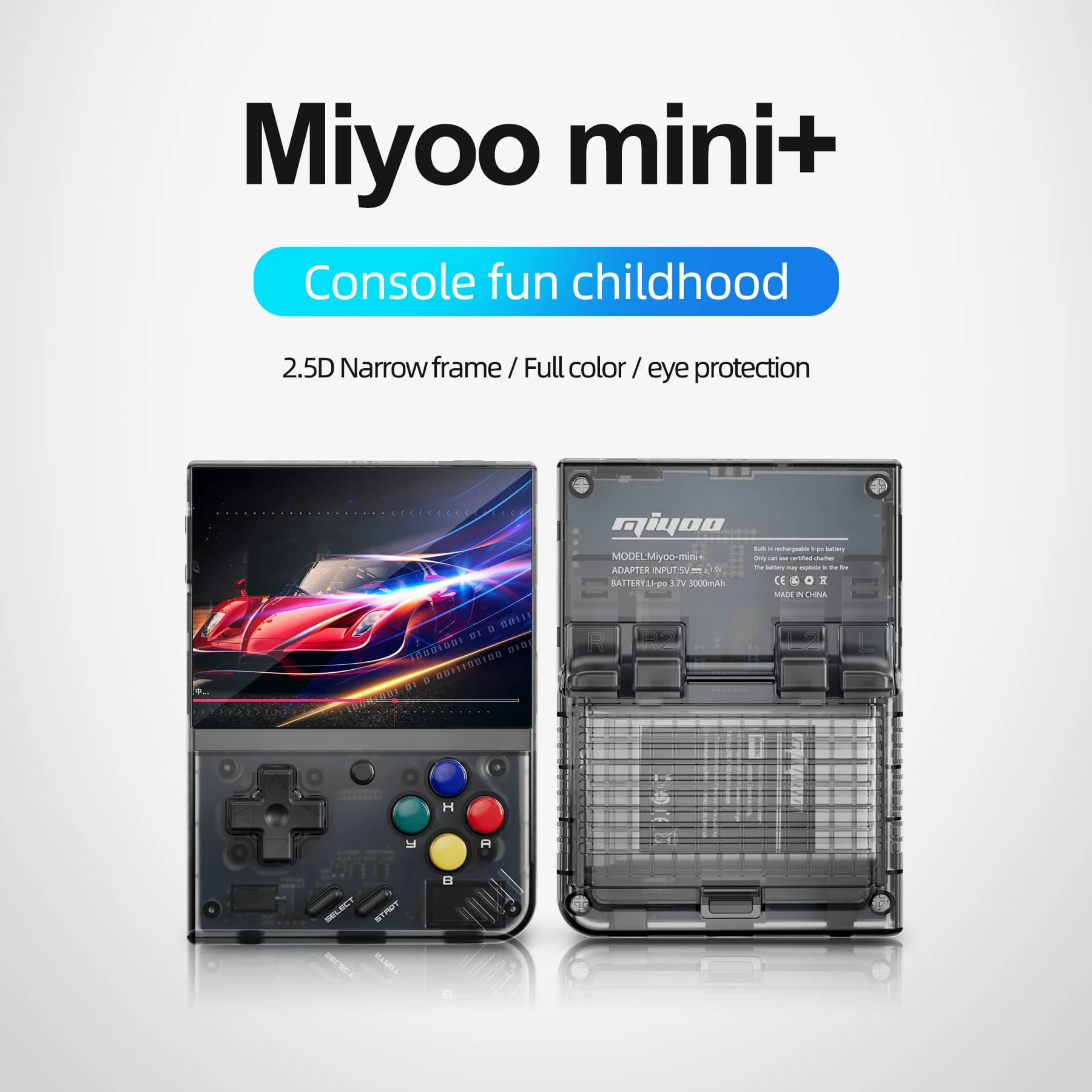 MIYOO Mini Plus Console di gioco portatile retrò V4 Mini + Schermo IPS da 3,5 '' Console video portatile classica Lettore di sistema Linux Regali
