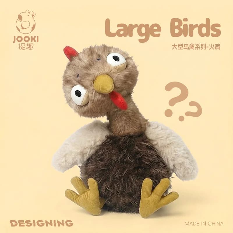 Peluche di Tacchino Soffice da 28 cm, Simpatico Pupazzo di Pollo Super Morbido, Regalo di Compleanno Kawaii per Bambini e Amanti della Fattoria, Decorazione per la Casa