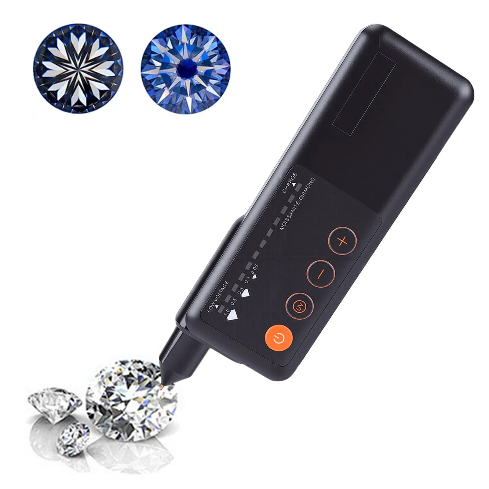 Tester per Gioielli Ricaricabile USB-C, Rilevatore di Gemme Portatile ad Alta Precisione per l'Identificazione, Penna Tester per Diamanti
