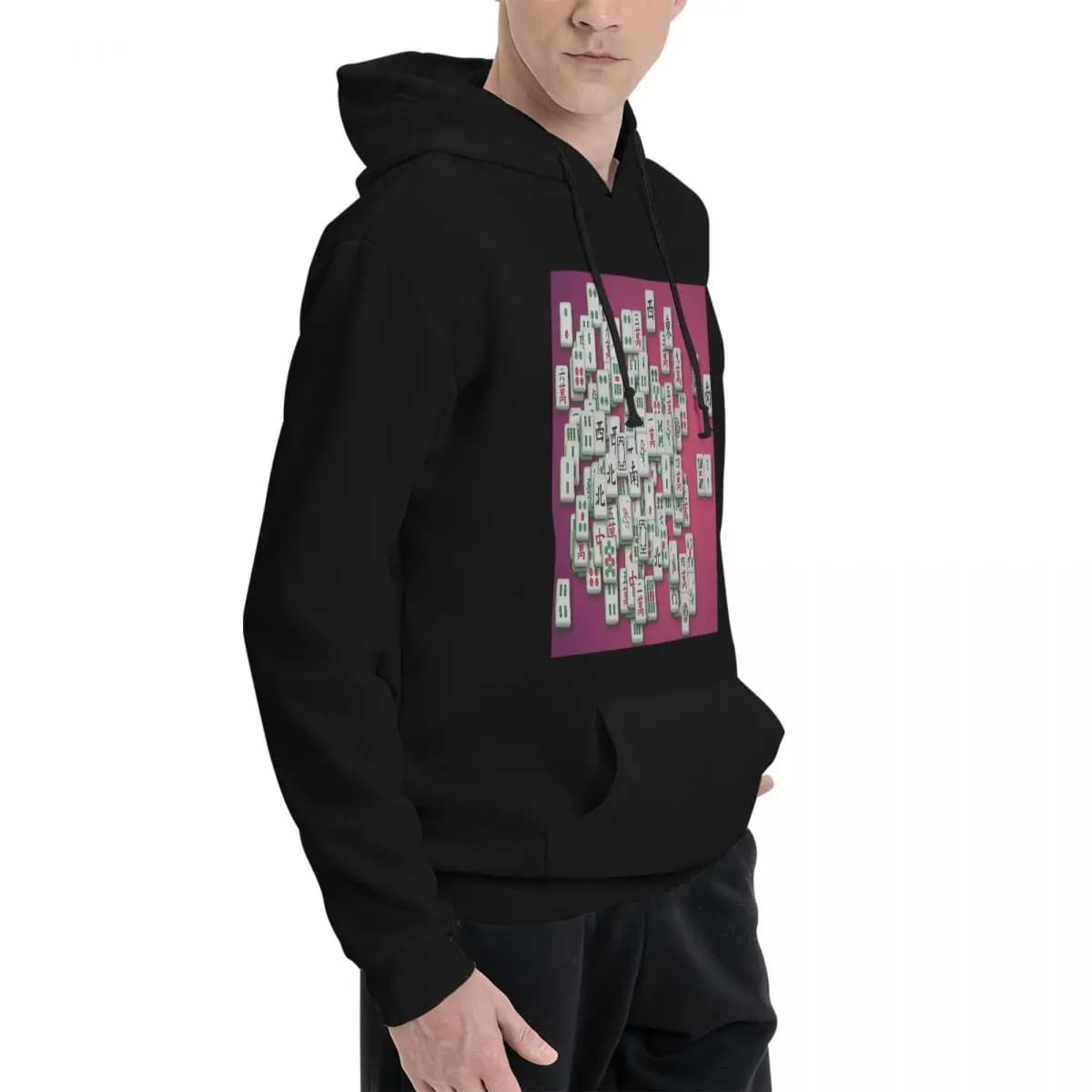Mahjong Tile Pattern Hoodies Men Women Casual Pullover Sweatshirt Fashion Long Sleeve Clothing Autumn Winter