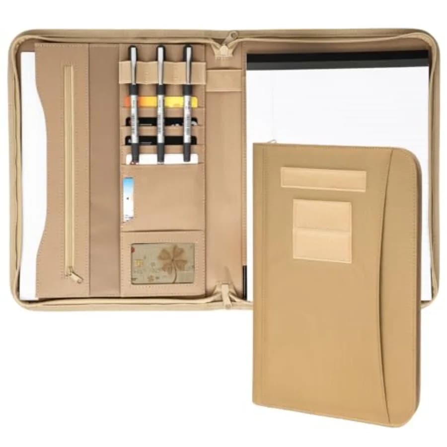 Portadocumenti Militare con Cerniera e Copertina per Quaderno Tattico con Blocco Note per Cartella A4, Grande Raccoglitore OCP per Uomini e Donne
