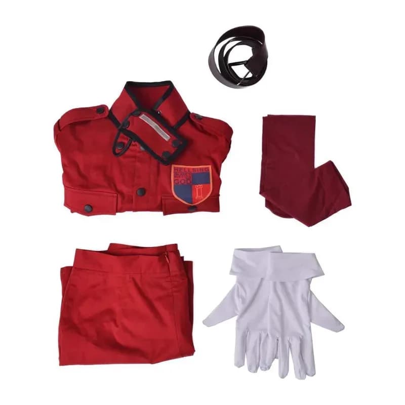 Anime Hellsing Herushingu Seras Victoria Costume Cosplay Vampiro Rosso Uniforme della Polizia Gonna Donna Uomo Vestito di Carnevale Sexy