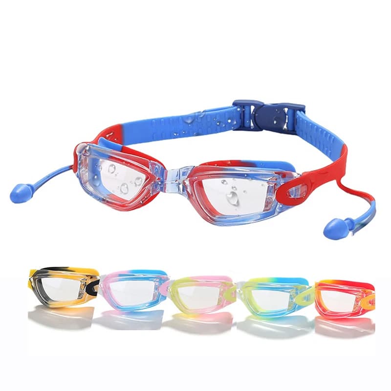 Children's Swimwear Children's Occhialini Professional Waterproof Blowjob UV Protection HD Swimming Pool Water sports Earplugs