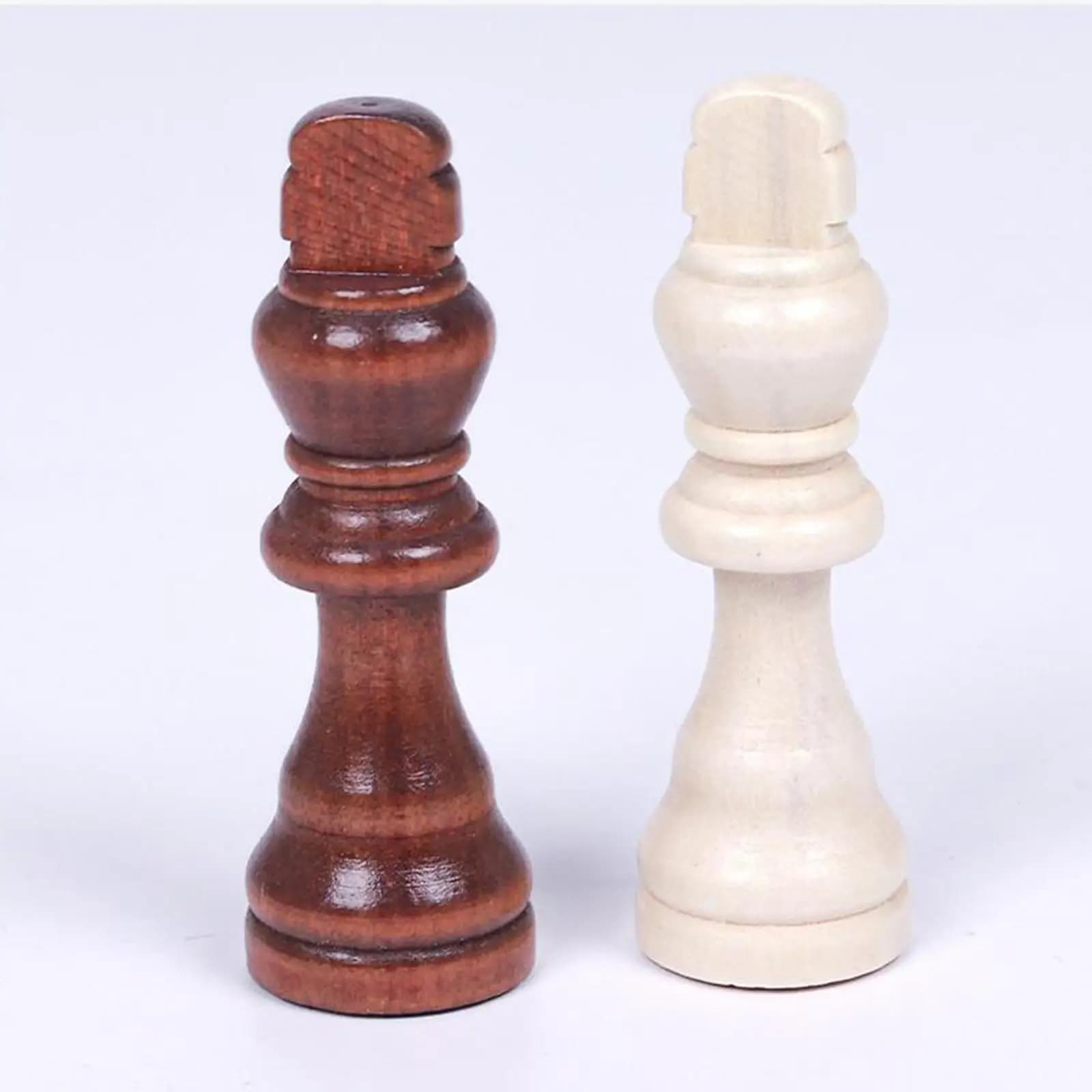 Wood International Chess Piece 32Pcs Smooth Surface Relax and Develop Brain