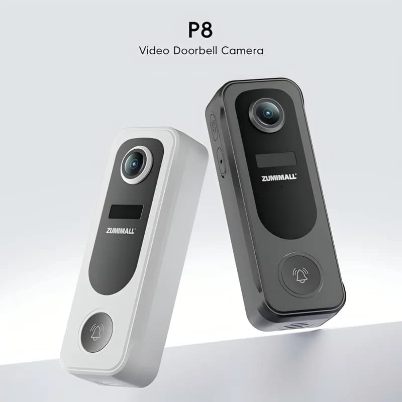 ZUMIMALL Videocitofono alimentato a batteria senza fili con campanello, audio bidirezionale, cambio voce, messaggio vocale 30 secondi, antifurto,