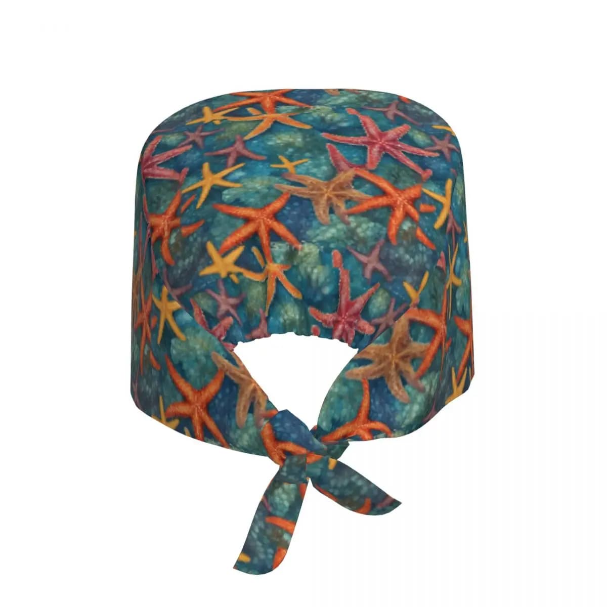Starfish Scrub Hat Doctor Working Surgical Cap Men Women Adjustable Nursing Caps for Dentist