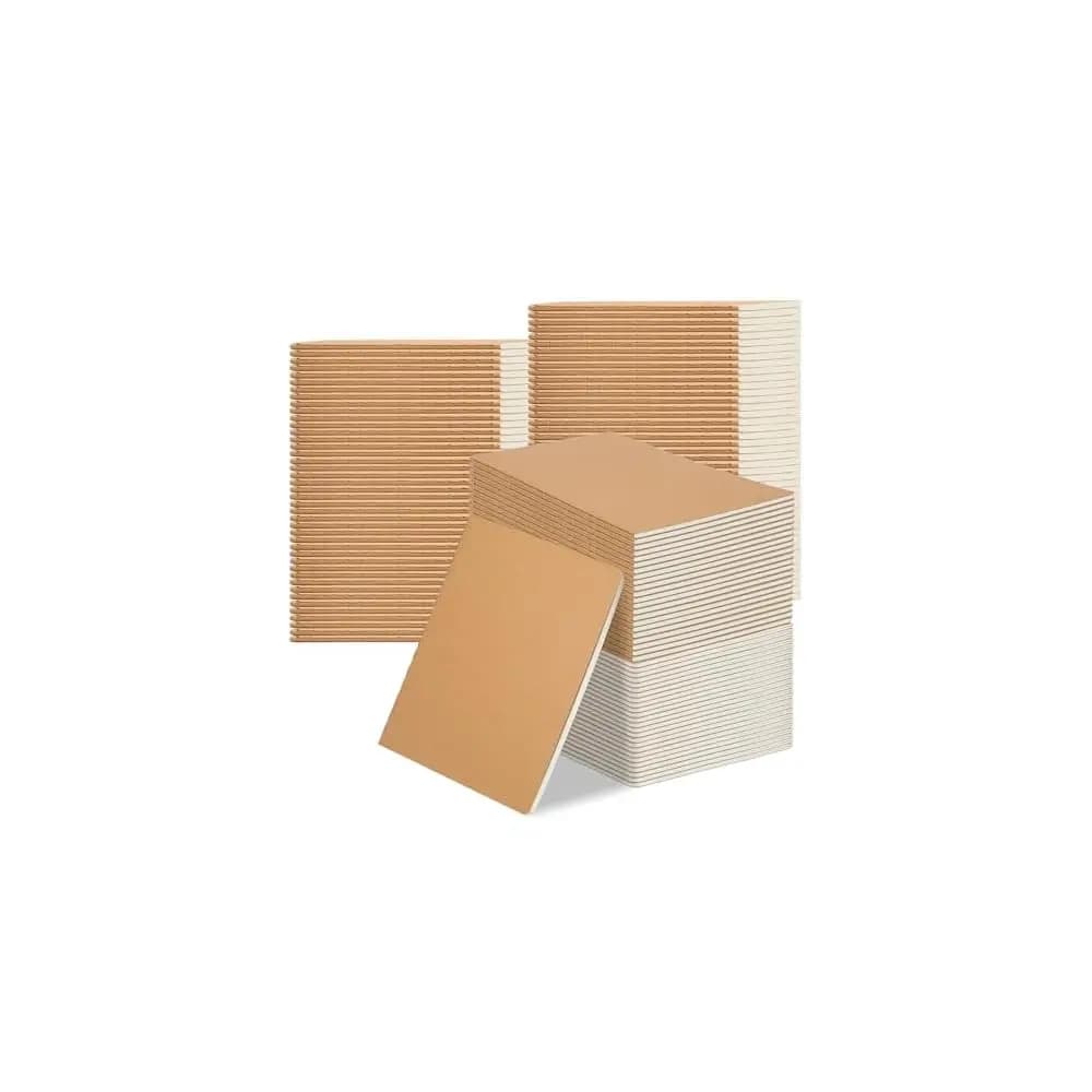 60 Pacchi di Taccuini Kraft Piccoli Vuoti, Mini Quaderni A6 Senza Righe, Blocchi Note Vuoti per Bambini, Studenti, Ritorno a Scuola, Ufficio