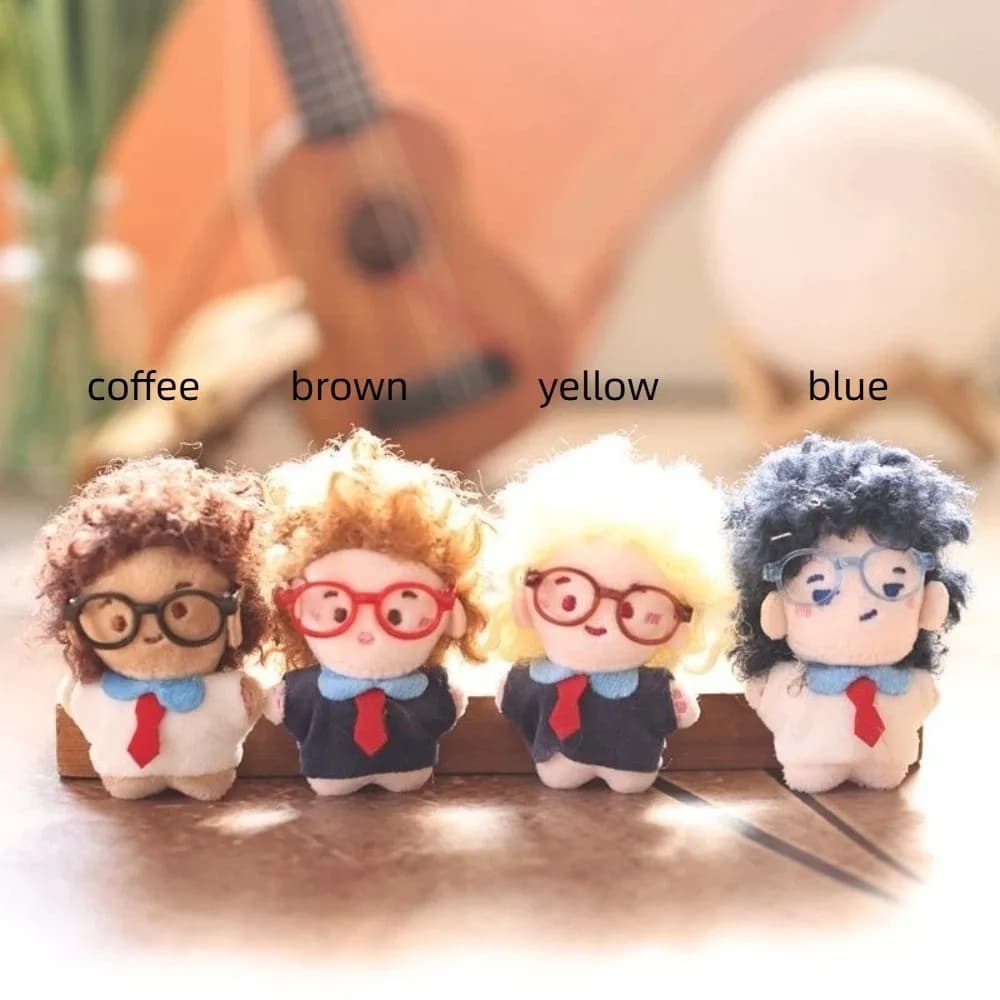 Anime 9cm Anime Plushie Pendant Electric Shock Hair Soft Bag Charm Cartoon Kawaii Plush Doll Keychain for Fans Gift