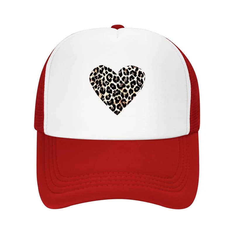 Heart Print Baseball Cap, Hip Hop Hat, Trucker Hat, Outdoor Travel and Mountaineering Hat, Unisex Casual Sun Hat