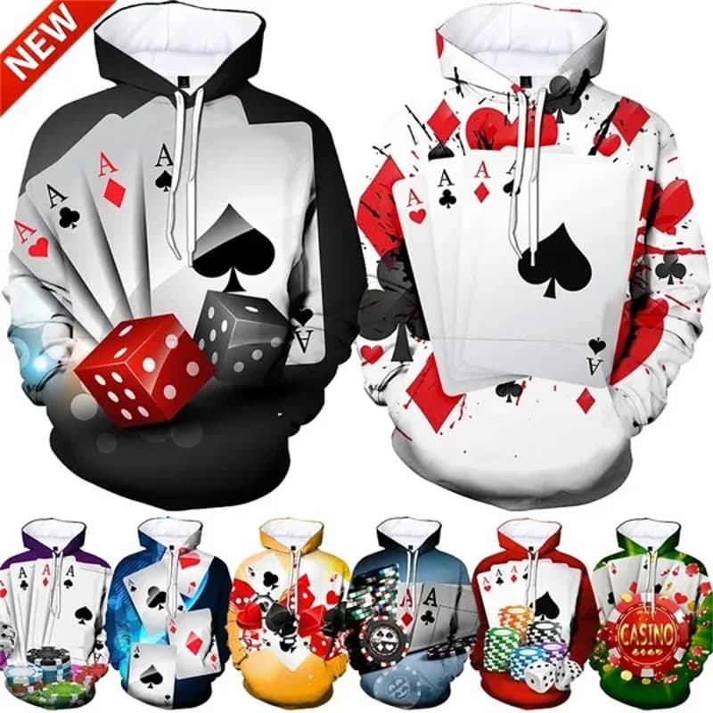 Poker Graphic New In felpe con cappuccio e felpe Kid Fashion Hip Hop Streetwear felpa con cappuccio da donna pullover Pop abbigliamento invernale con cappuccio