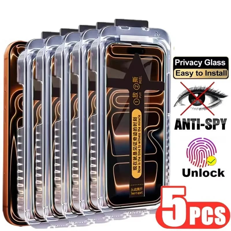 Oleophobic Coating Dust Free Privacy Screen Protectors For iPhone 17 Pro Max 17 Air 16 16e 15 14 Plus 13 12 Mini 11 XR XS Glass