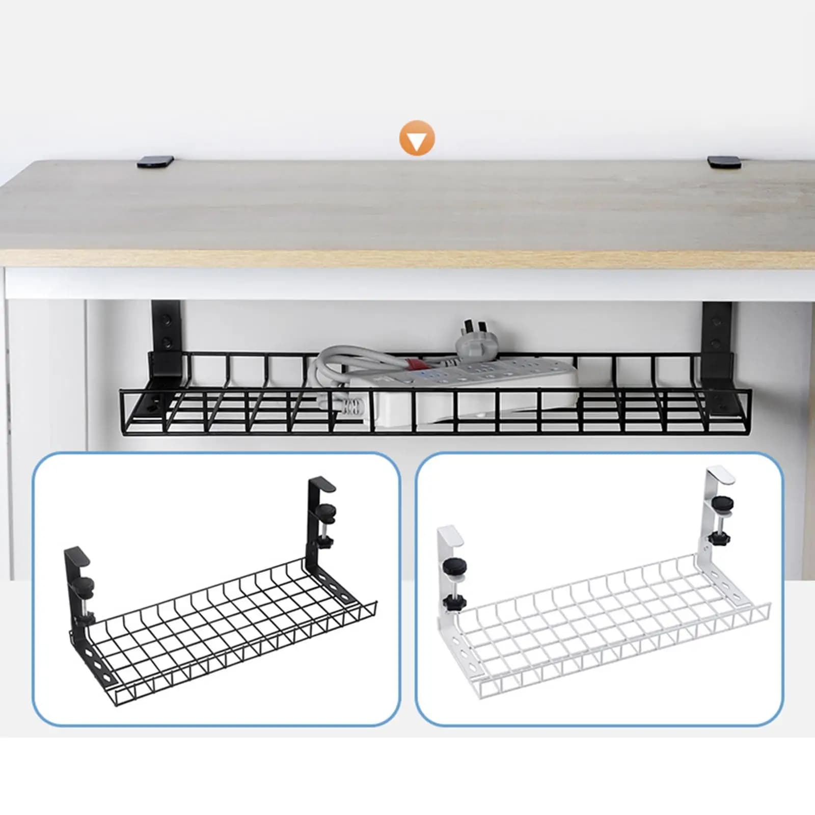 under Desk Cable Management Table Storage Rack Metal Heavy Duty under Desk Cable