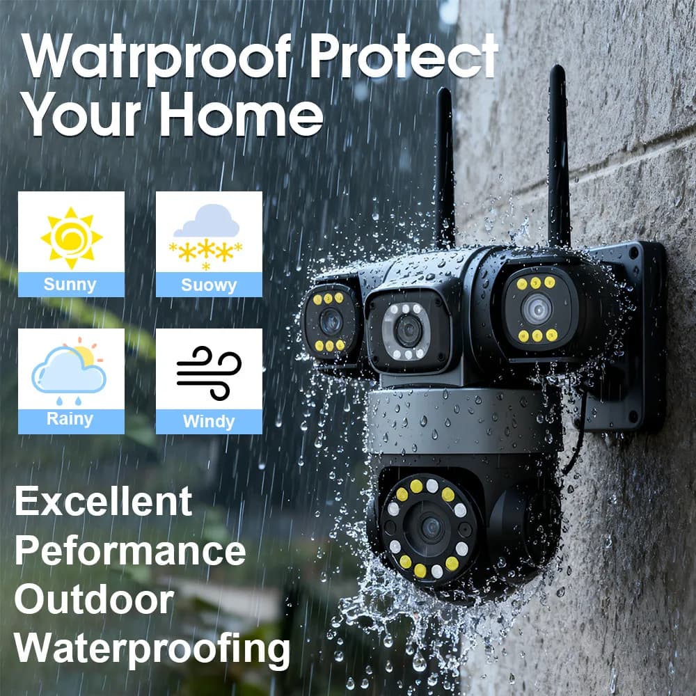 Yoosee APP 6MP Triple Lens Full Color Wireless PTZ IP Dome Camera AI Rilevazione umanoide Sicurezza domestica CCTV Baby Monitor