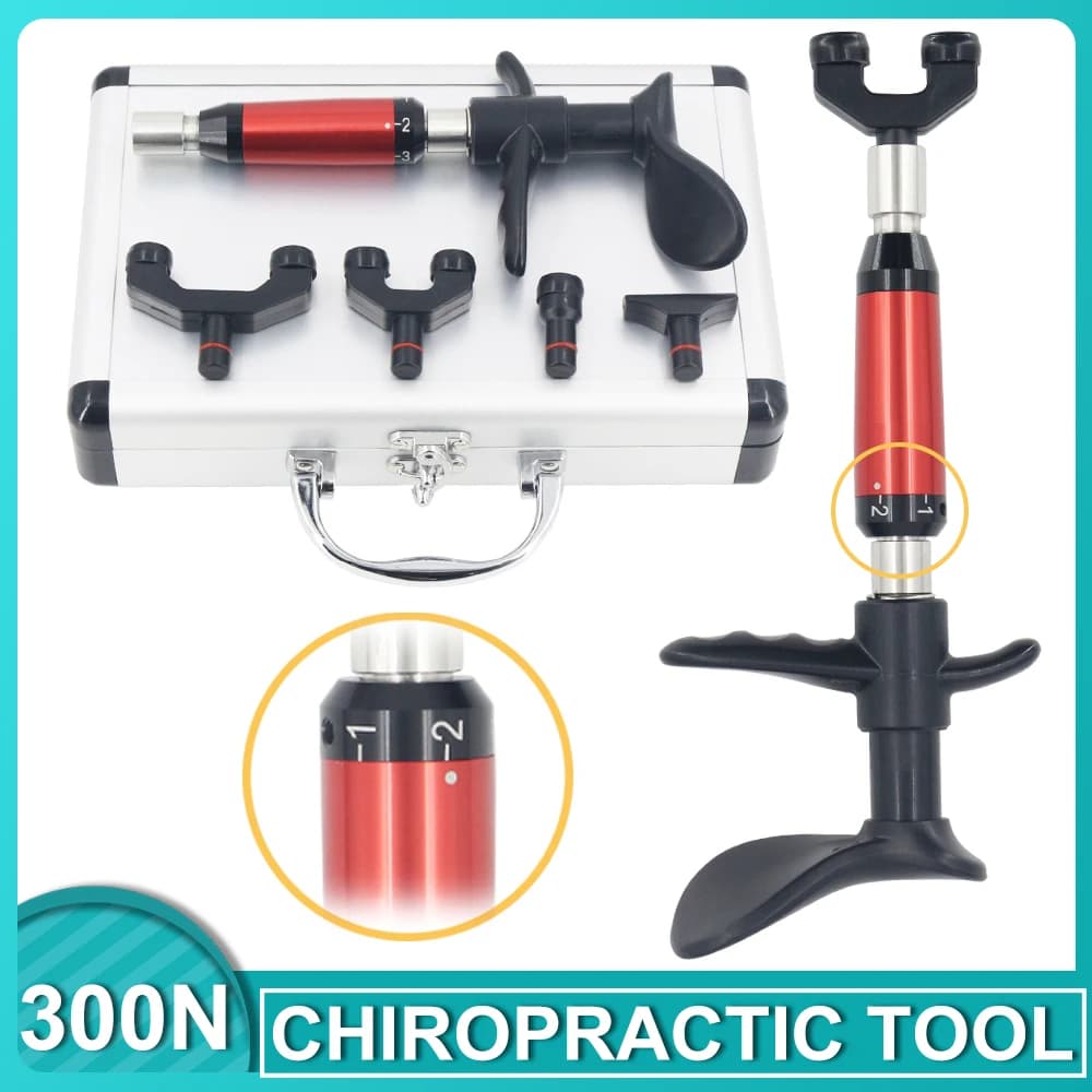 Set of Tool Holders for Chiropractic, Vertebral Column Correction Gun, Manual Massage for Spalles and Relaxation