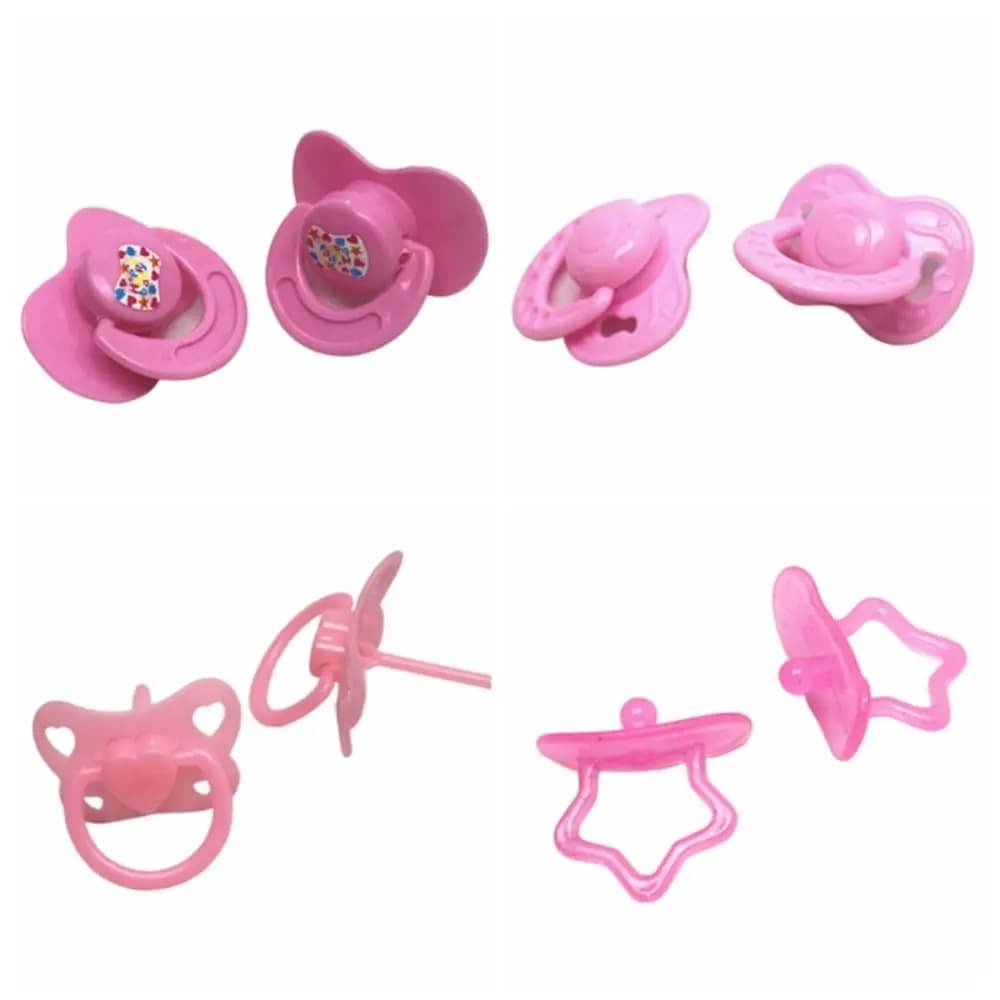 Fai finta di giocare sulla bambola Giochi di ciuccio Giocattoli Decorazione fai da te Ciuccio in miniatura Ciuccio rosa per alimentazione Accessori per bambole giocattolo