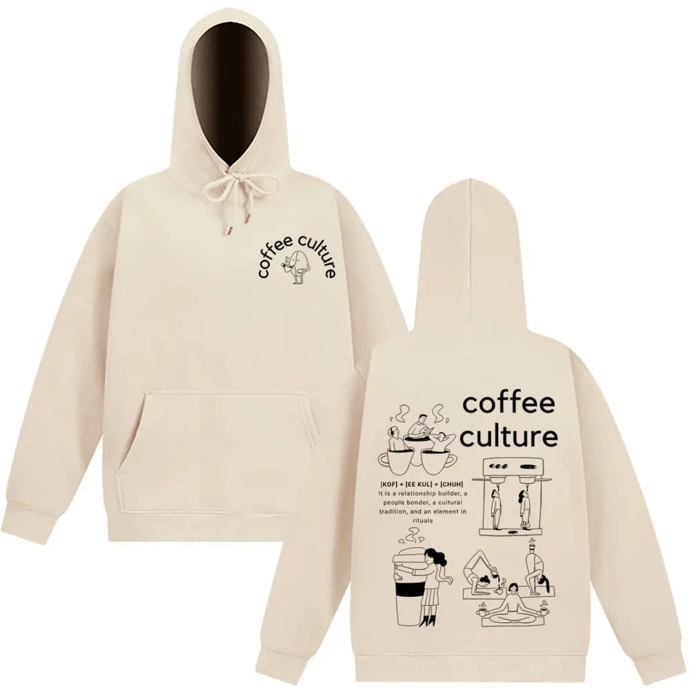 Coffee Culture Felpa grafica con stampa di moda Uomo Donna Pullover a maniche lunghe Felpa con cappuccio oversize ampia Espresso Lover Gift Tops