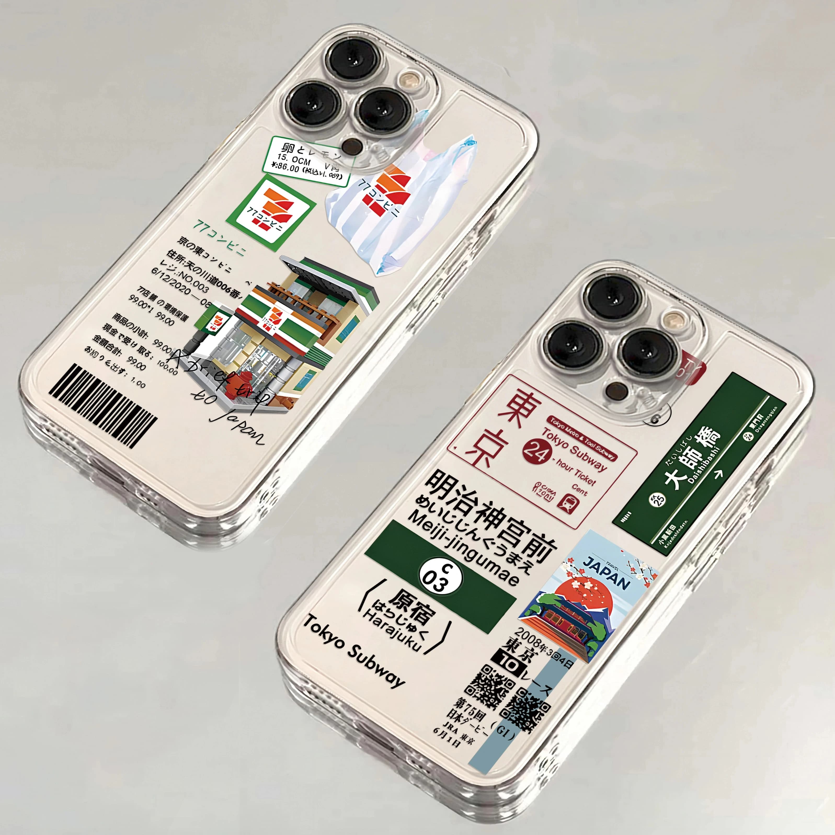 Japan Tokyo Osaka Kanagawa Label Phone Case For iPhone 18 17 16 15 14 13 12 11 Mini Pro Max X XR Soft Clear Back Cover