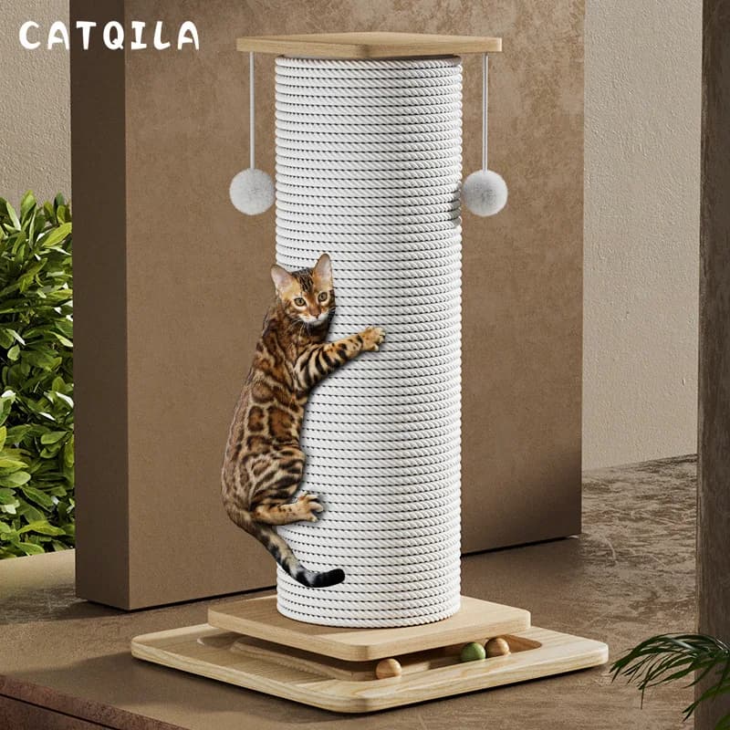 Extra Large Upright Sisal Cat Scratch Pillar Durable No Shedding Claw Board Climbing Toy Pet Cat Scratching Pole Cat Scratcher