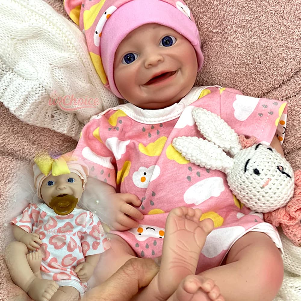 Bambola Reborn in Silicone Lavabile da 17 Pollici, Bambola Reborn Artificiale in Silicone, Bambola Realistica Neonata, Giocattolo per Bambini, Oggetto da Collezione per Artisti