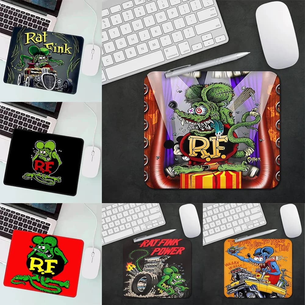 Tappetino per mouse da gioco Anime Funny Rat FinkS XS, tappetino per mouse piccolo per PC, decorazione per desktop, tappetino per mouse da ufficio, tappetino da scrivania