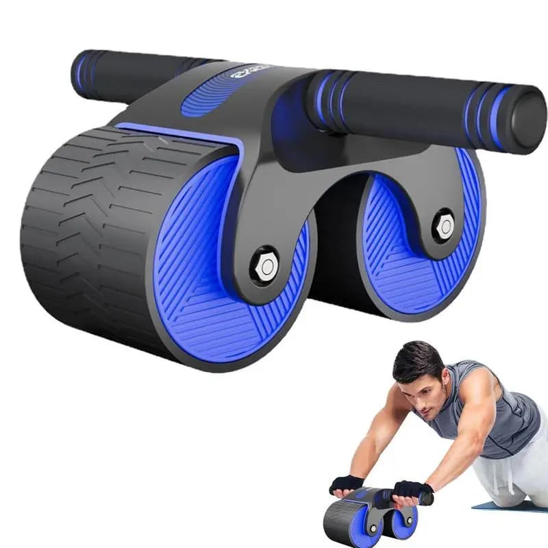 Ab Wheel Roller Rebound Automatic Belly Wheel Mute Abdominal Wheel Arm Muscle Exerciser Bodybuilding Home Gym Fitness Equipment