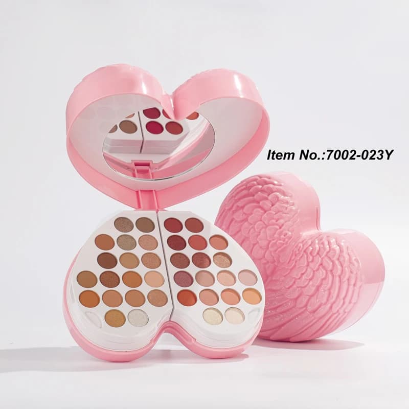 Foldable Heart Makeup Palette Set All In One Eyeshadow Blush Concealer Highlighter Shimmer Matte Cosmetic Kit Gift For Women
