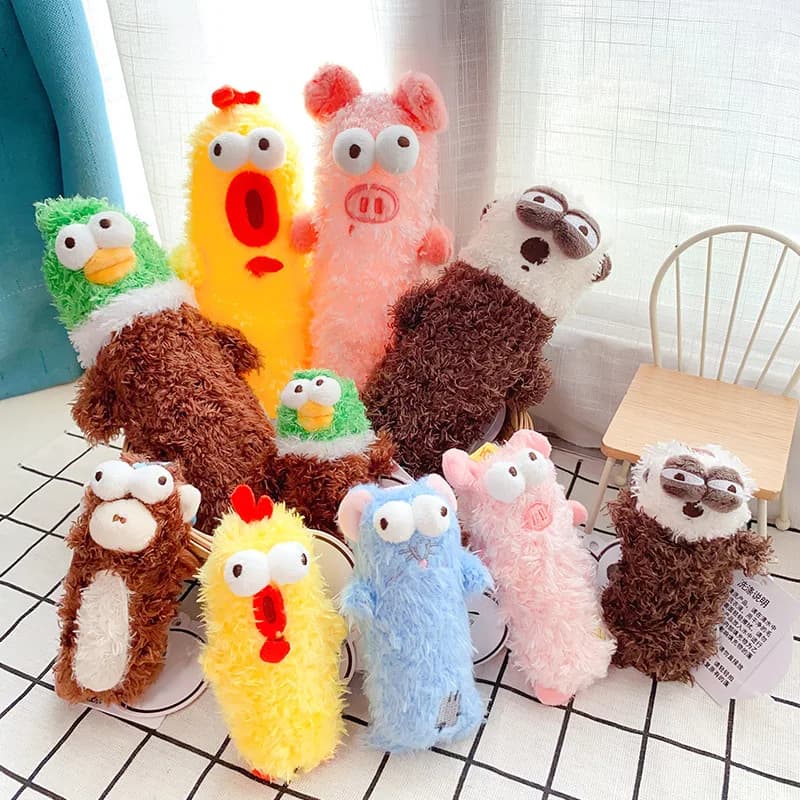 new original Conspicuous Pinch music Doll Squeezing Screaming Chicken Cute Doll Pendant Sound Making Doll Toy Gift