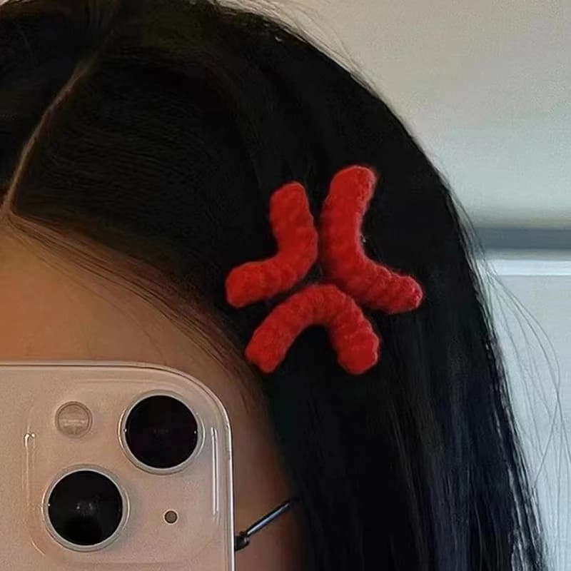 New Expression Handmade Hair Clips For Women Girls Creative Angry Hair Clip Funny Side Clip Versatile Hair Accessories Gifts