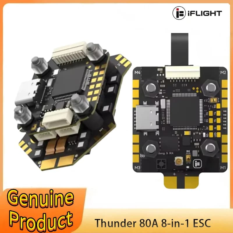 ESC iFlight Borg 60/Borg 60 MiniRS, Thunder 80A con Firmware Blheli_32, Adatto per Droni FPV Telecomandati
