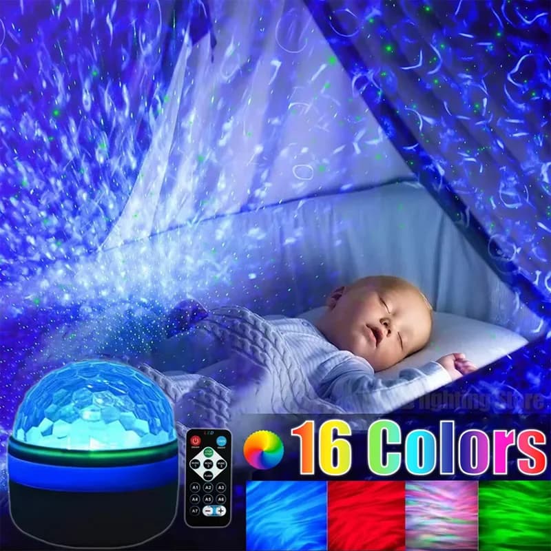 1/3PCS LED Starlight Night Light Stella Moon Rotating Star Moon Projection Lamp USB Plug-in Magic Ball Scene Atmosphere Decor